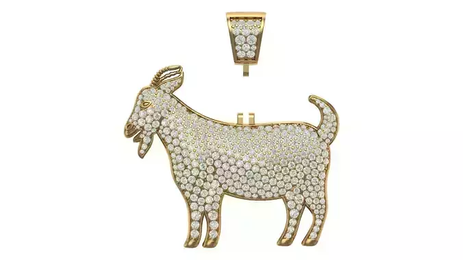 goat hiphop pendant