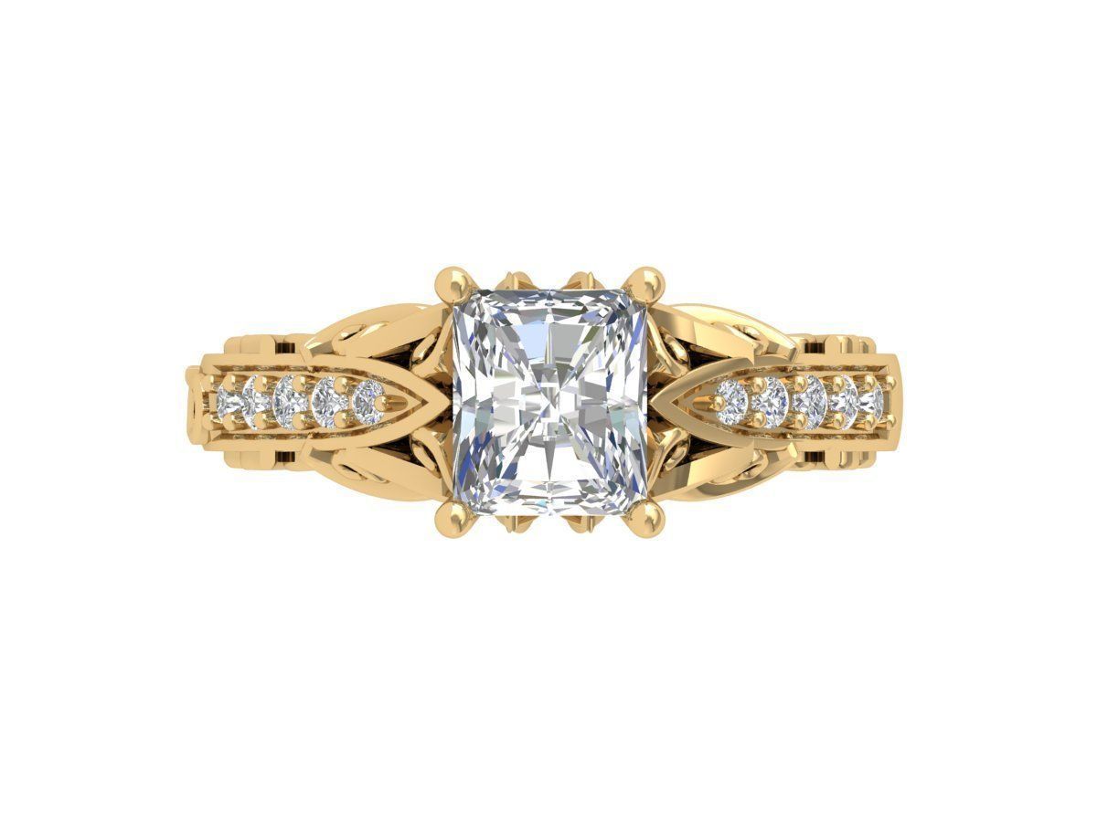 Radiant Art Deco Ring 3D print model_1