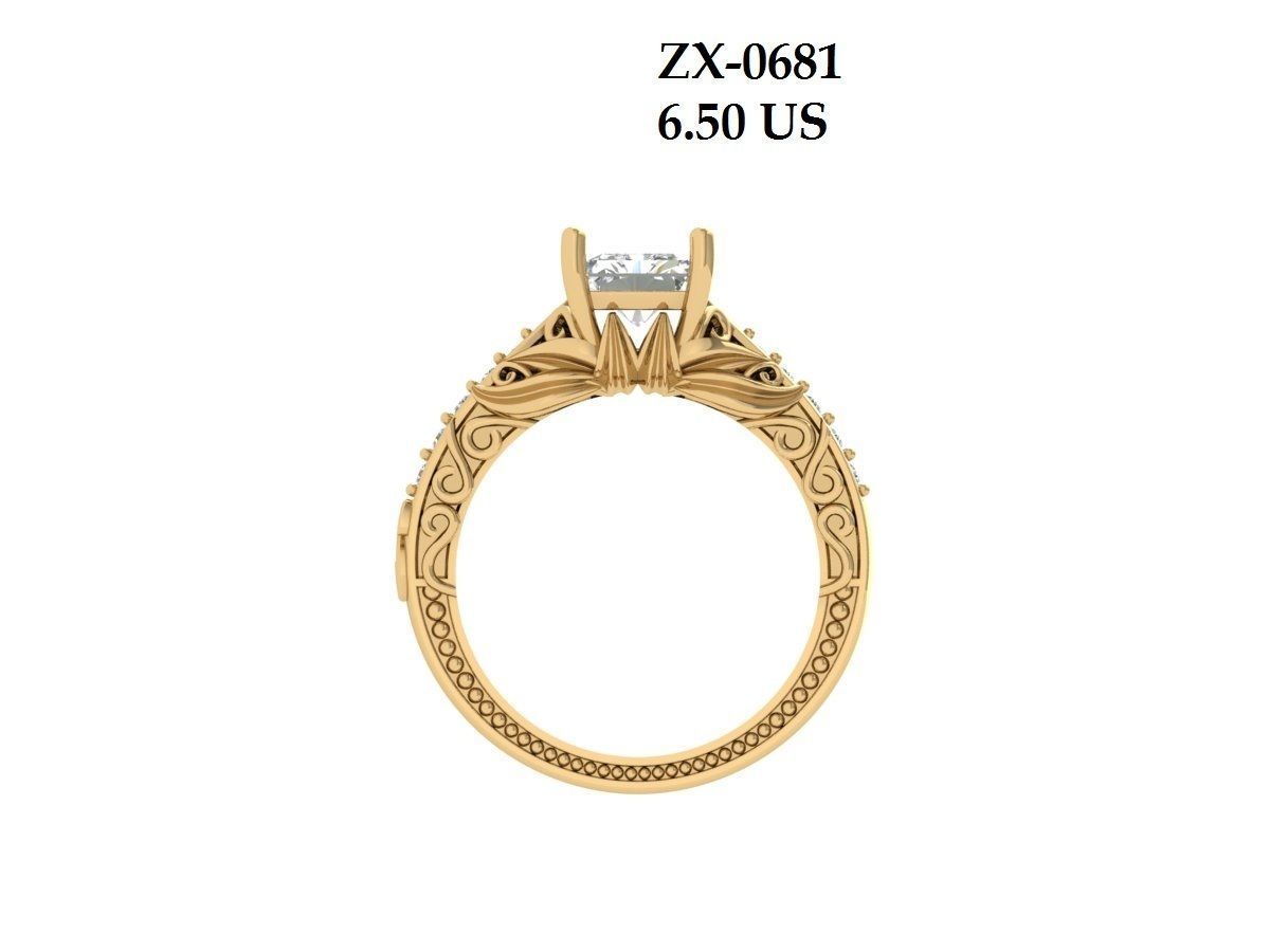 Radiant Art Deco Ring 3D print model_2