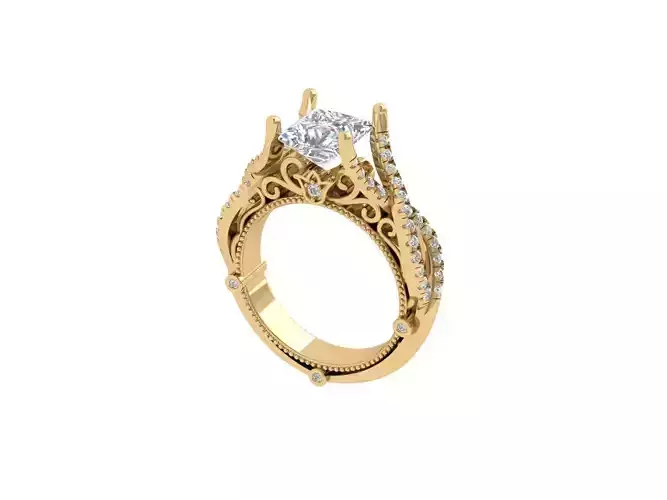 Princess Art Deco Ring