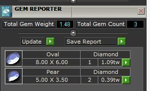 Oval 3 Stone Bridal Ring 3D print model_4