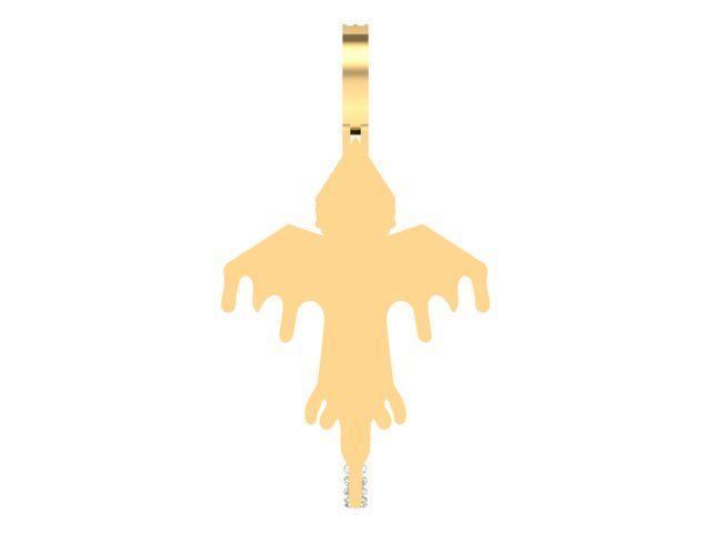 cross hiphop pendant 3D print model_12