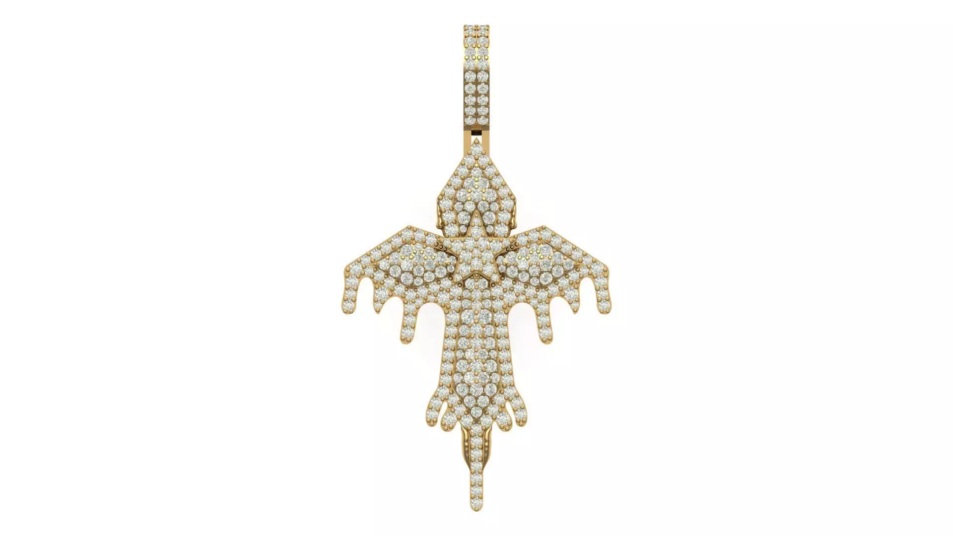 cross hiphop pendant 3D print model_0