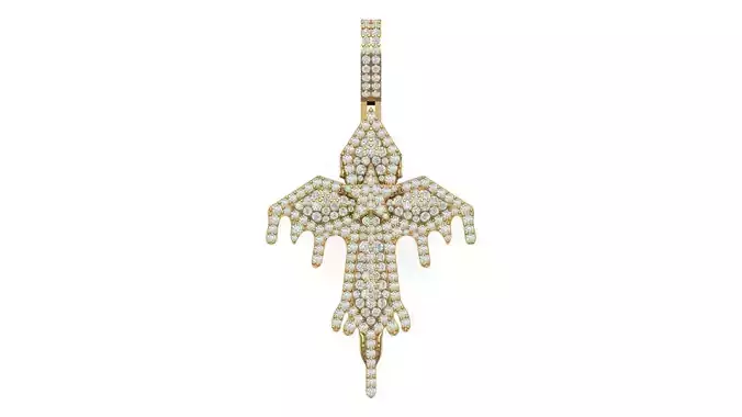 cross hiphop pendant 3D print model