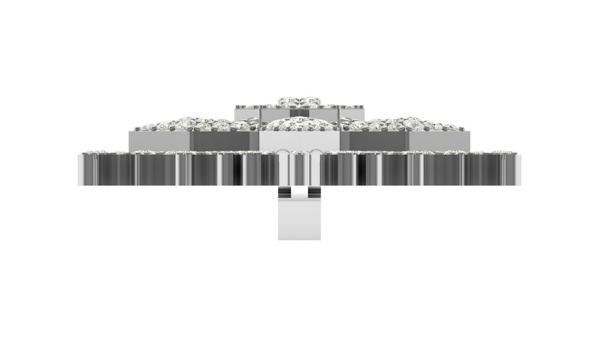 cross hiphop pendant 3D print model_7