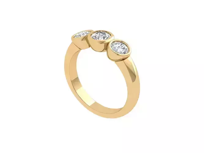 Solitair 3 Stone Ring