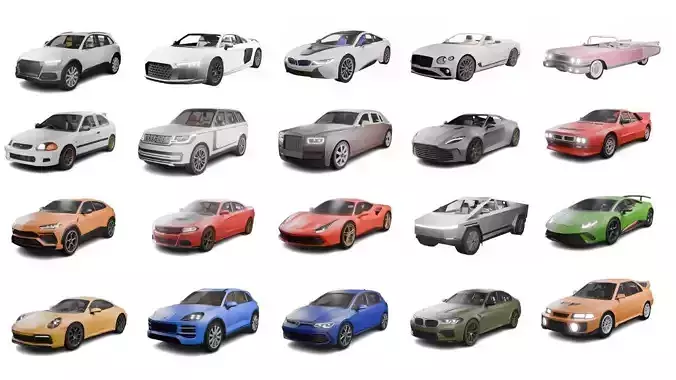 Low Poly Car Pack - Game ready