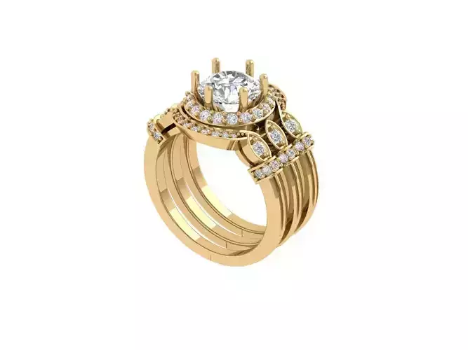 Solitair Ring Bridal Set