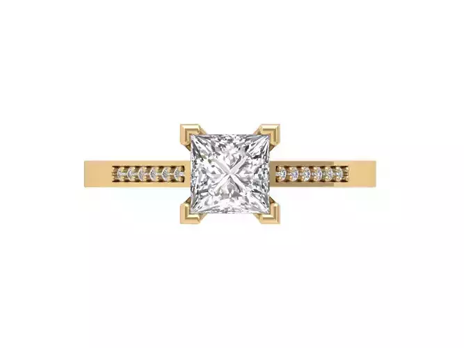 Princess Solitaire Ring