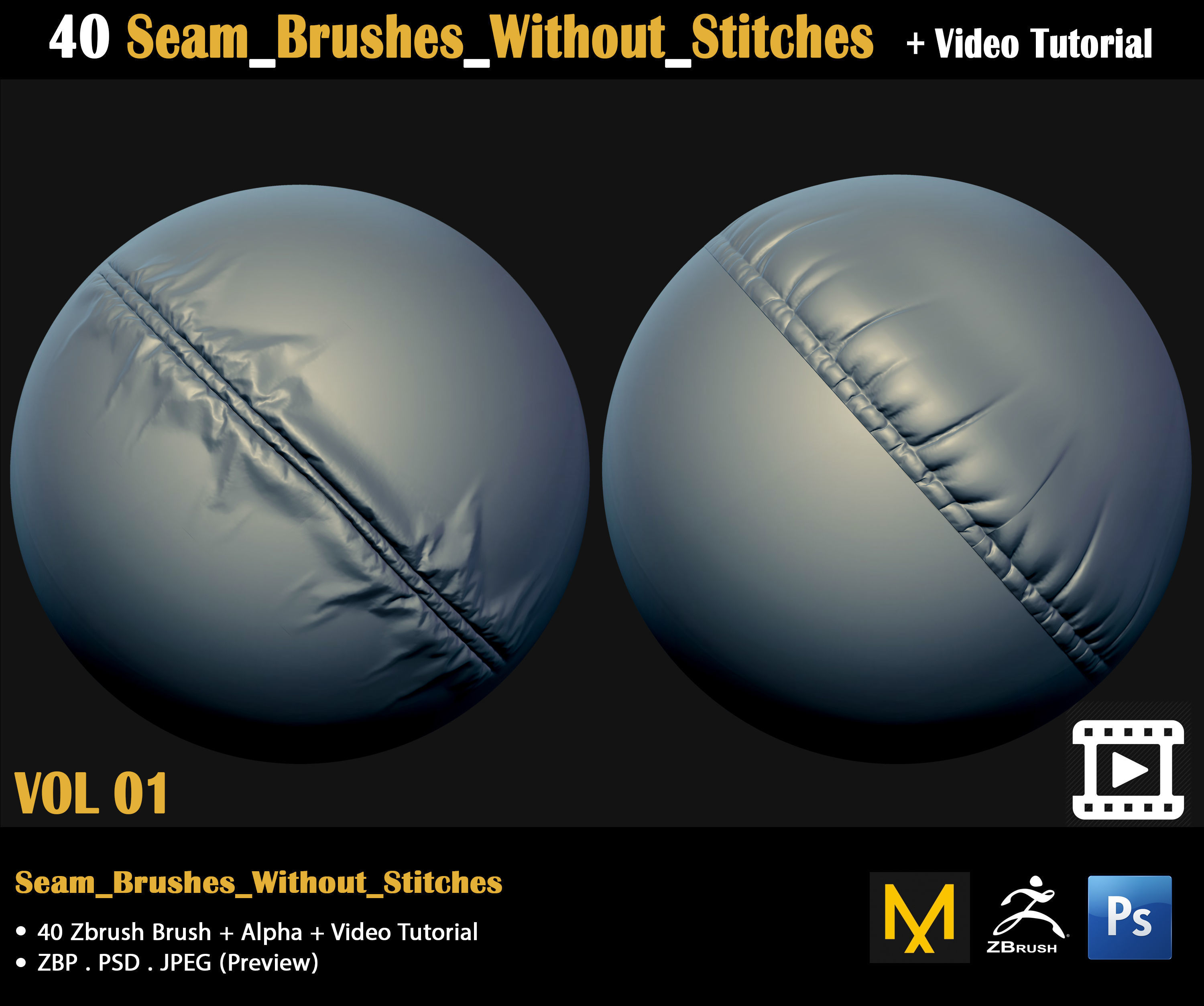 Cloth Brushes-Video Tutorial 3D model_10