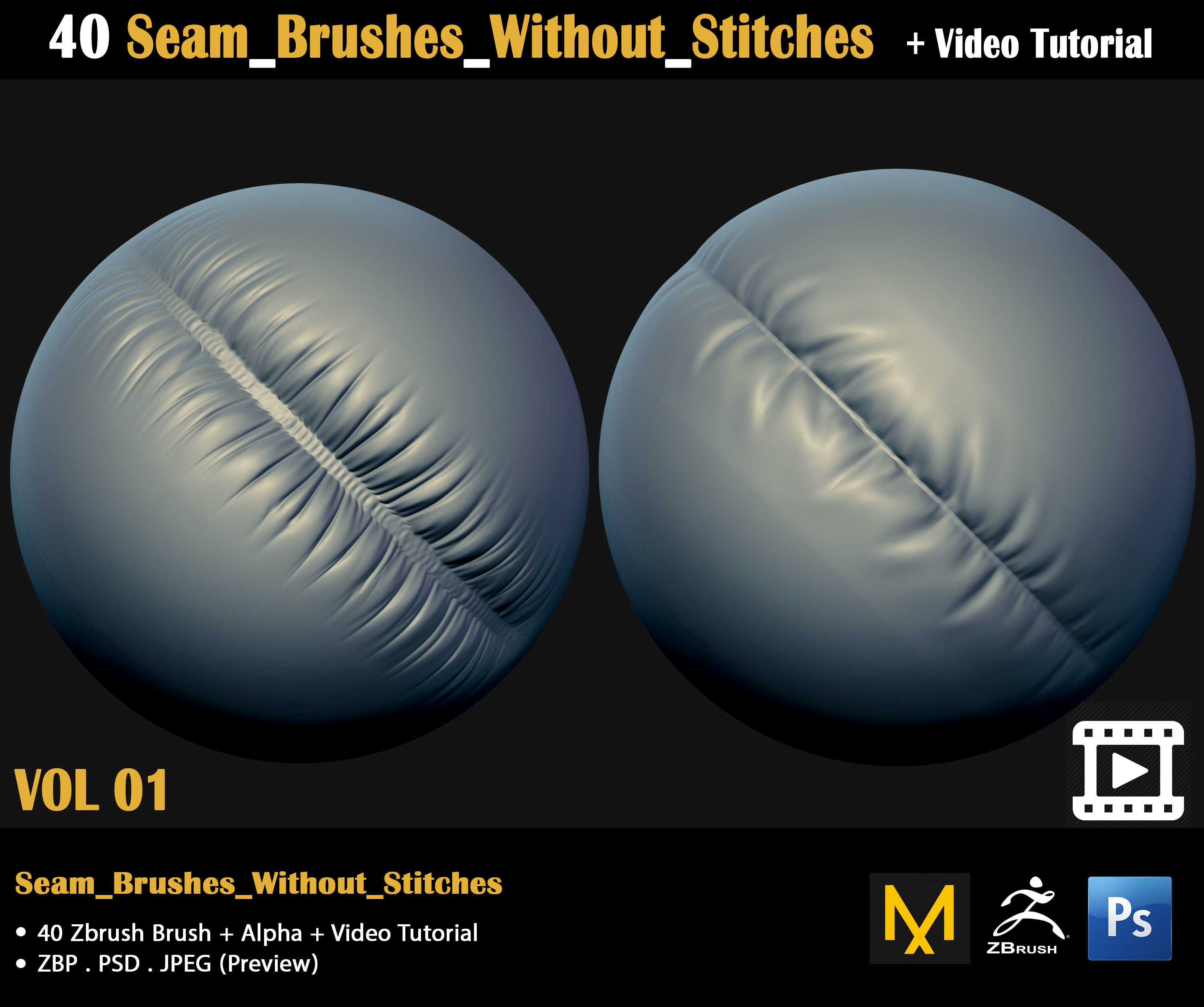 Cloth Brushes-Video Tutorial 3D model_7