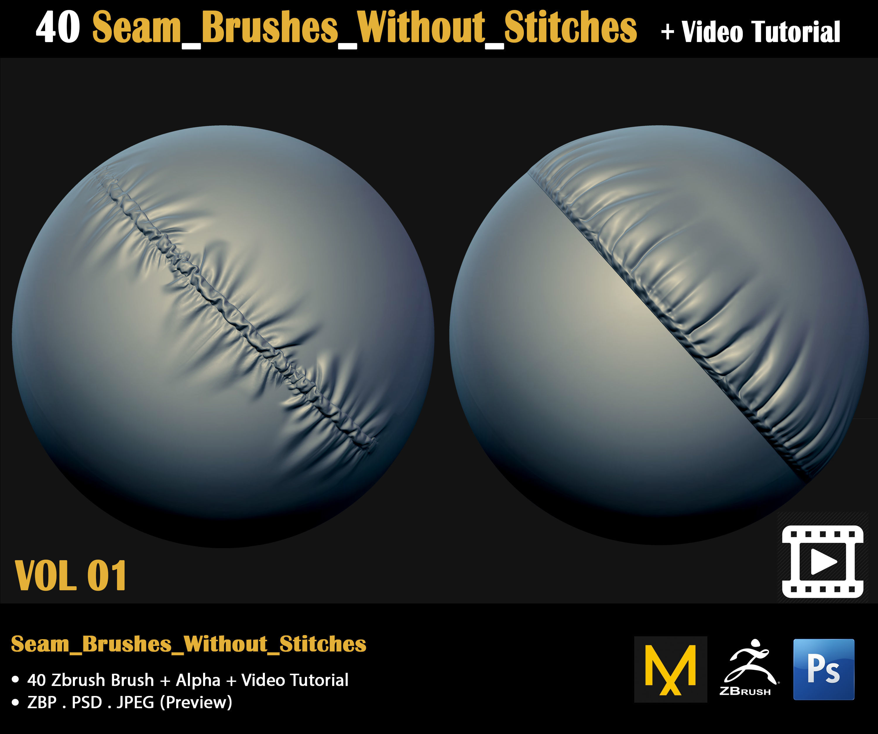 Cloth Brushes-Video Tutorial 3D model_3