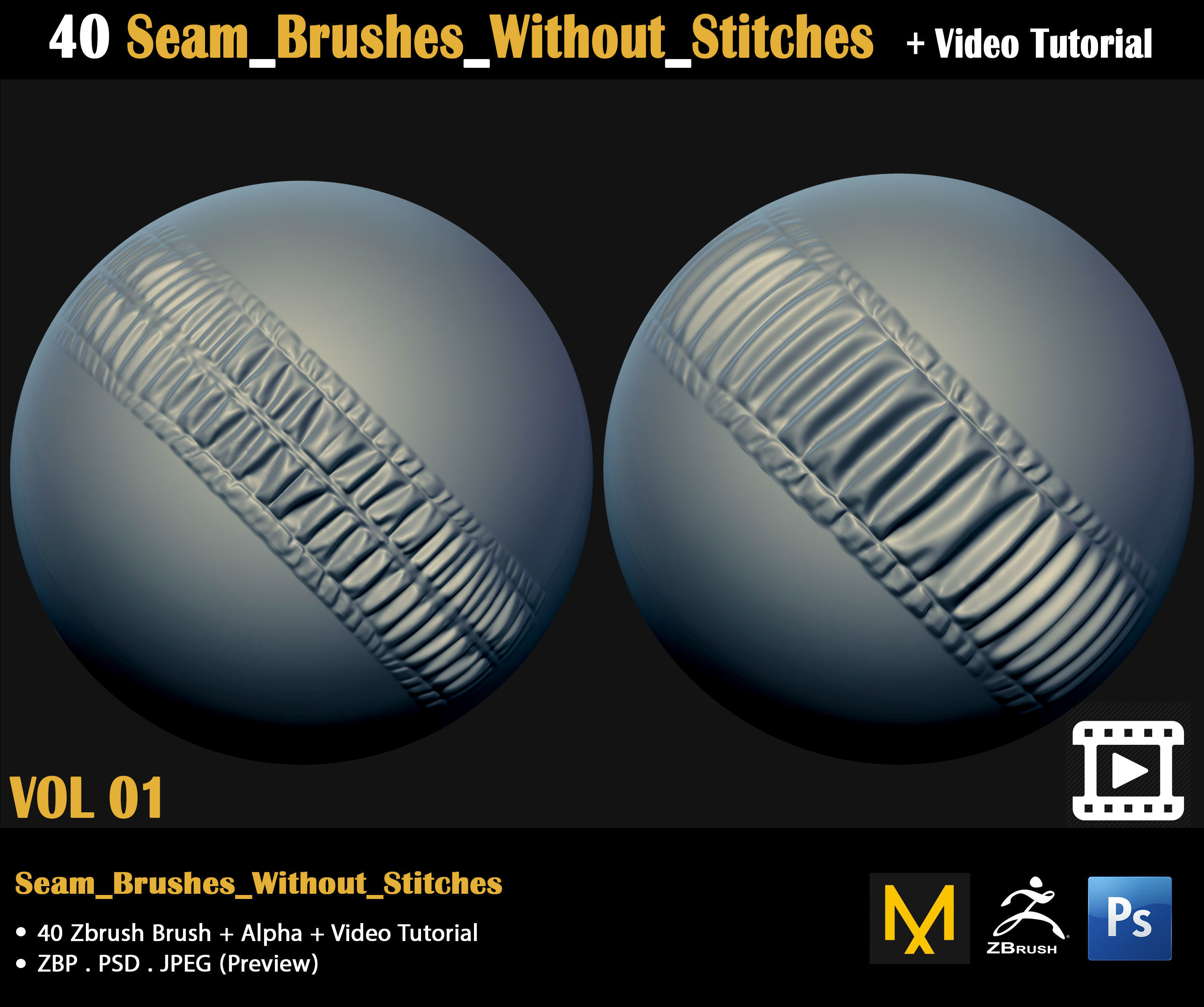Cloth Brushes-Video Tutorial 3D model_5