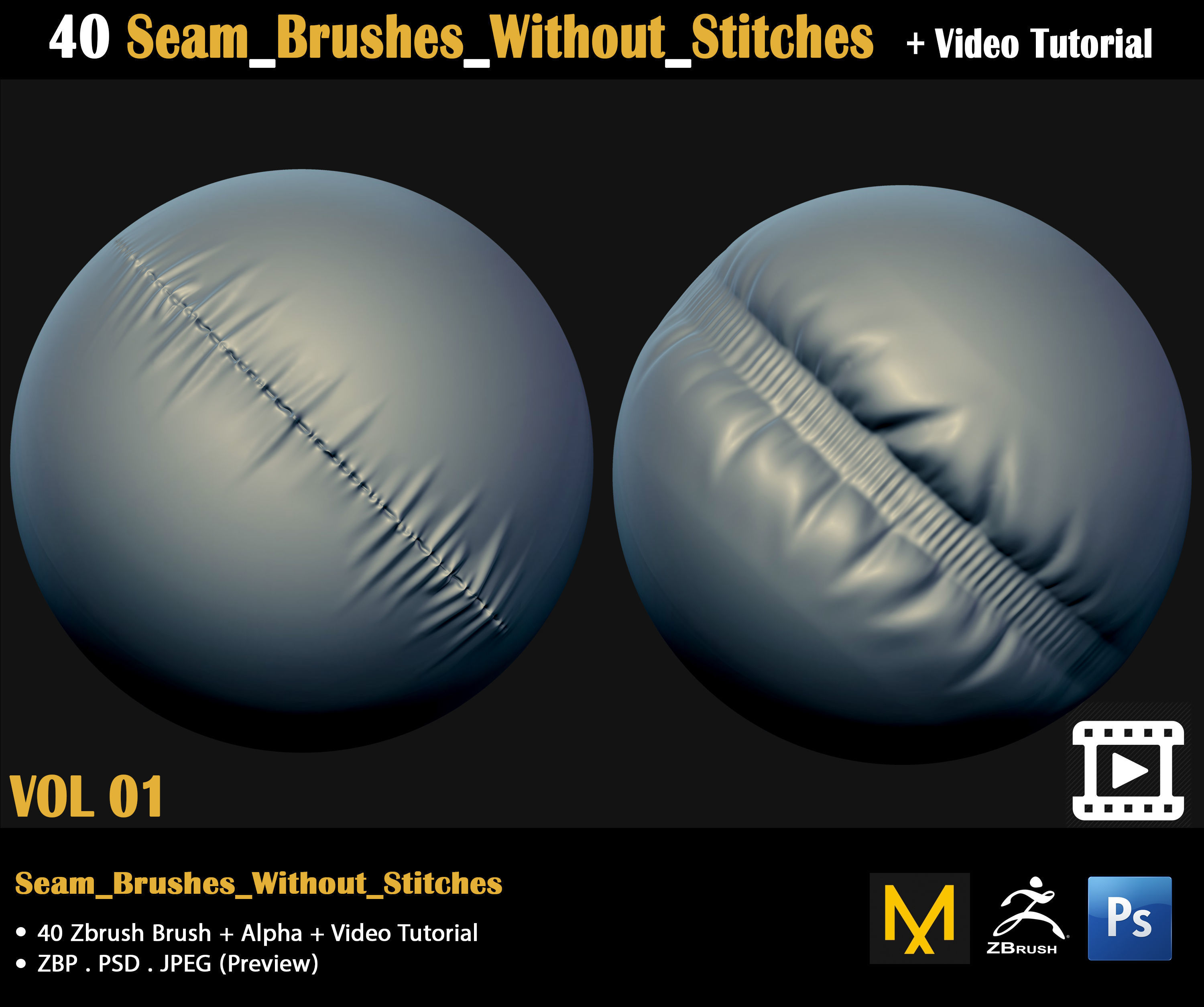 Cloth Brushes-Video Tutorial 3D model_8