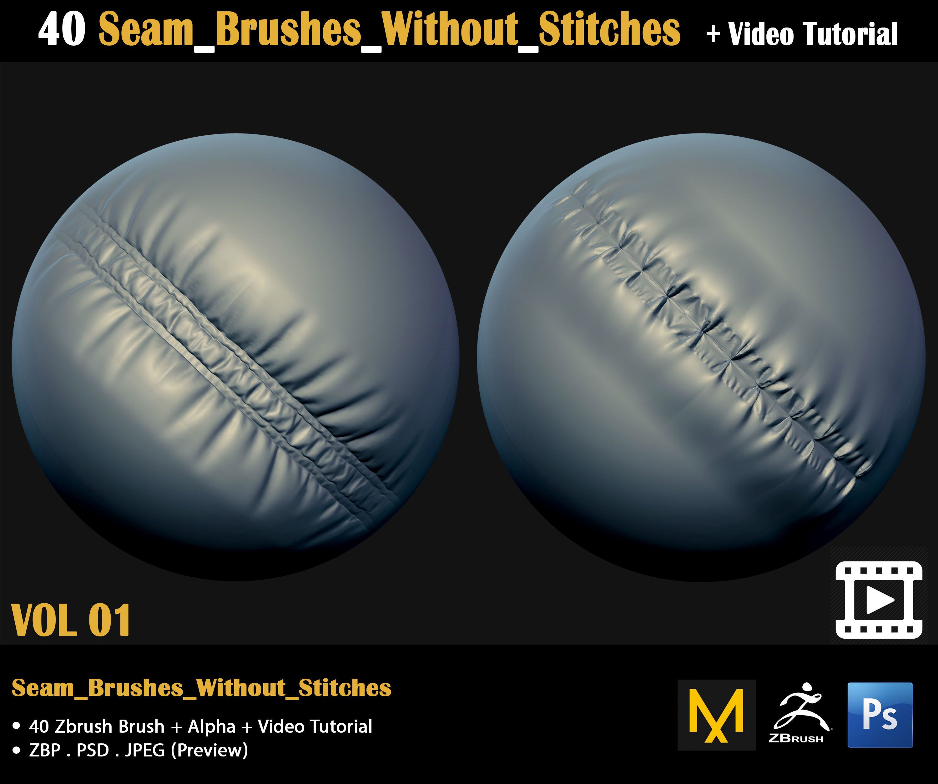 Cloth Brushes-Video Tutorial 3D model_13