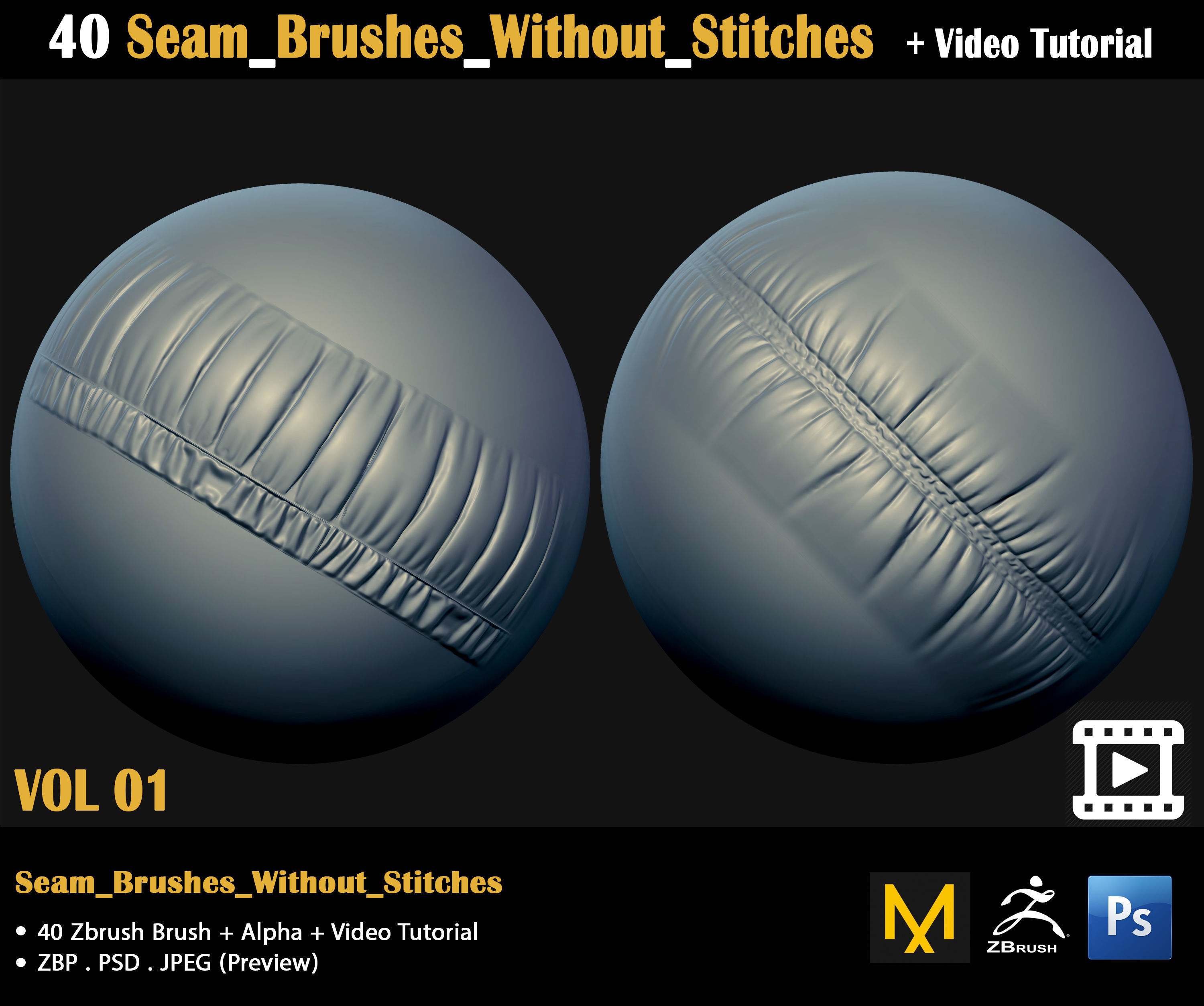 Cloth Brushes-Video Tutorial 3D model_9