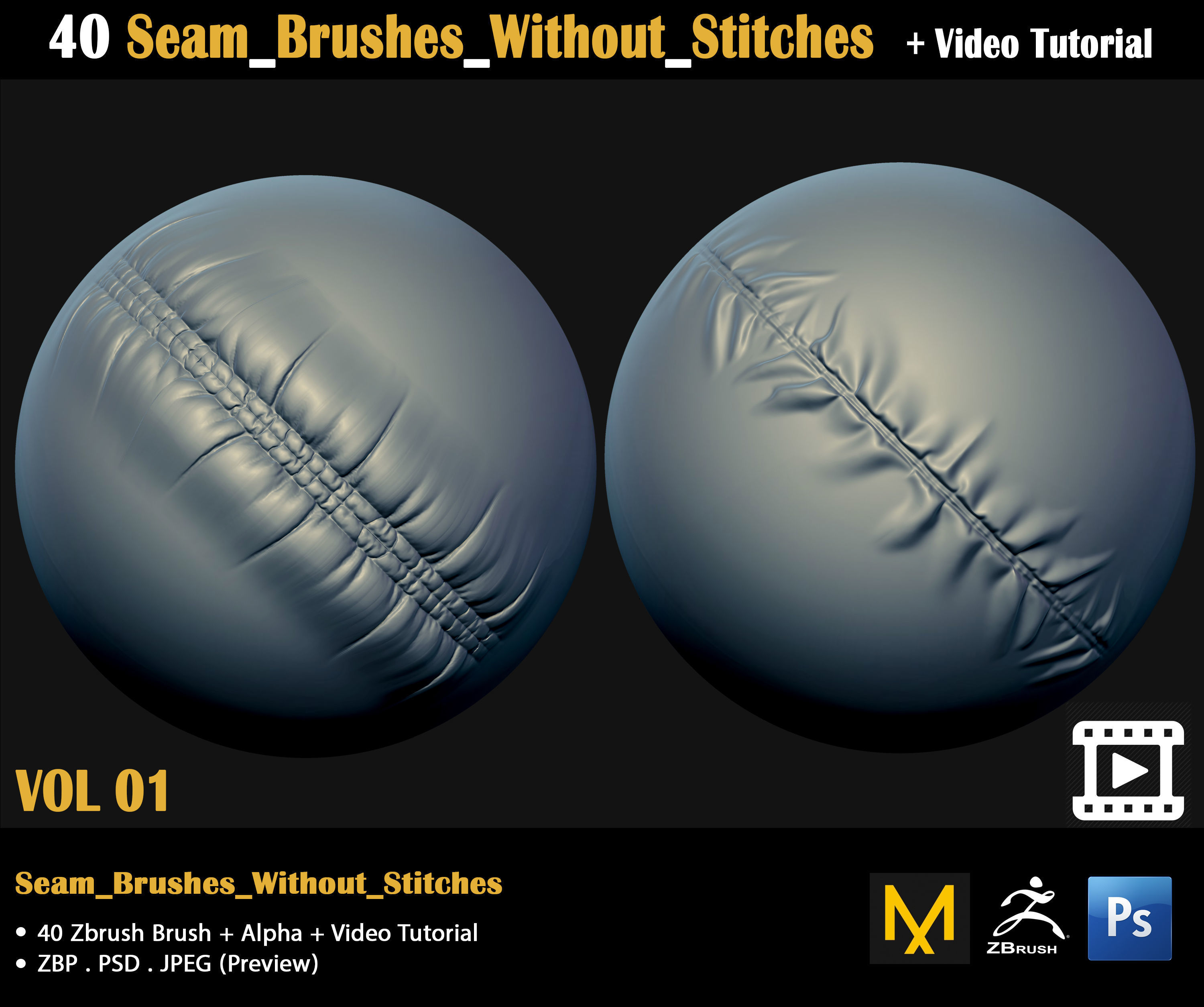 Cloth Brushes-Video Tutorial 3D model_4