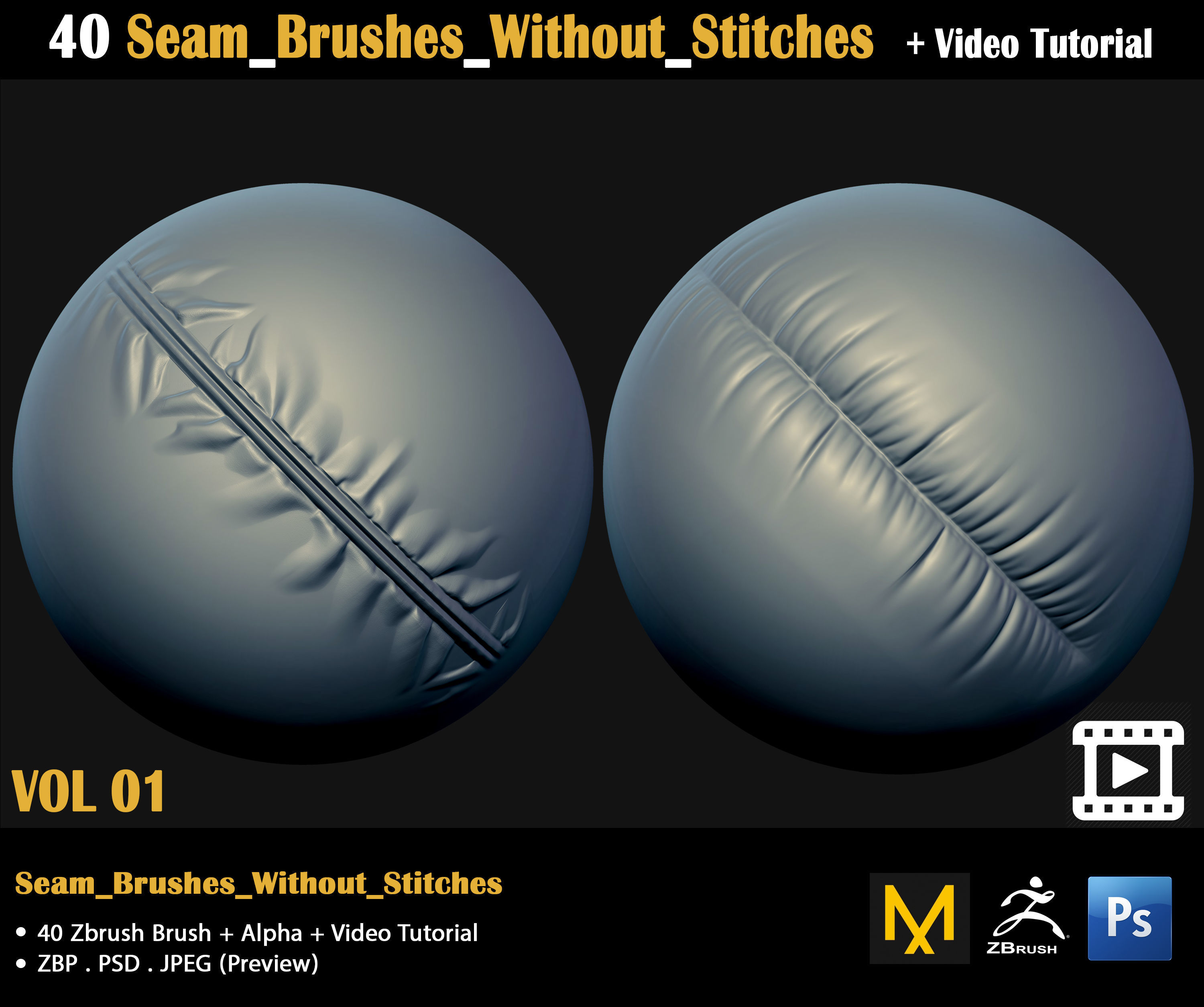 Cloth Brushes-Video Tutorial 3D model_6
