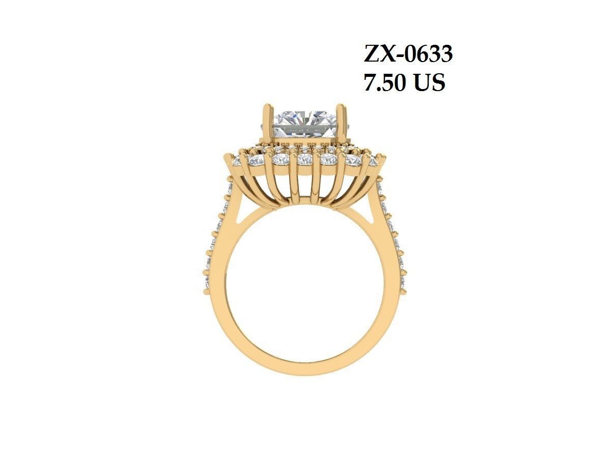 Radiant Art Deco Ring 3D print model_2