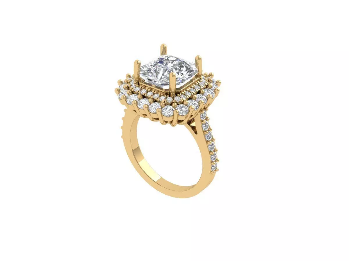 Radiant Art Deco Ring 3D print model_0