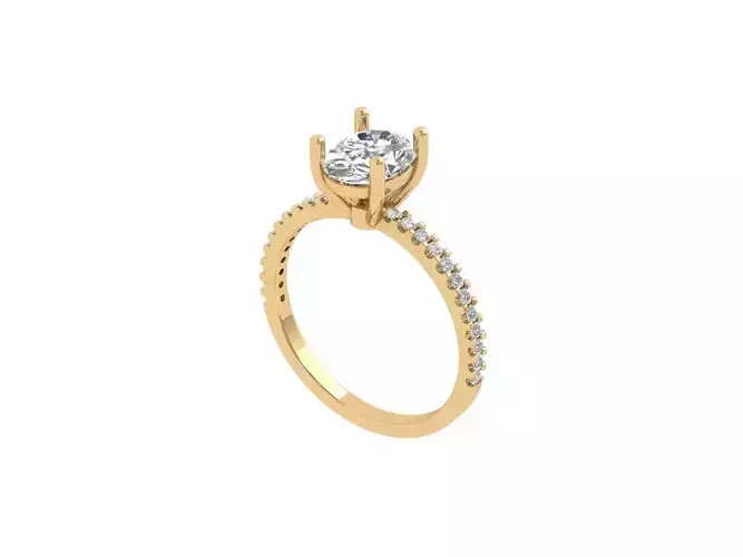 Oval Solitaire Ring