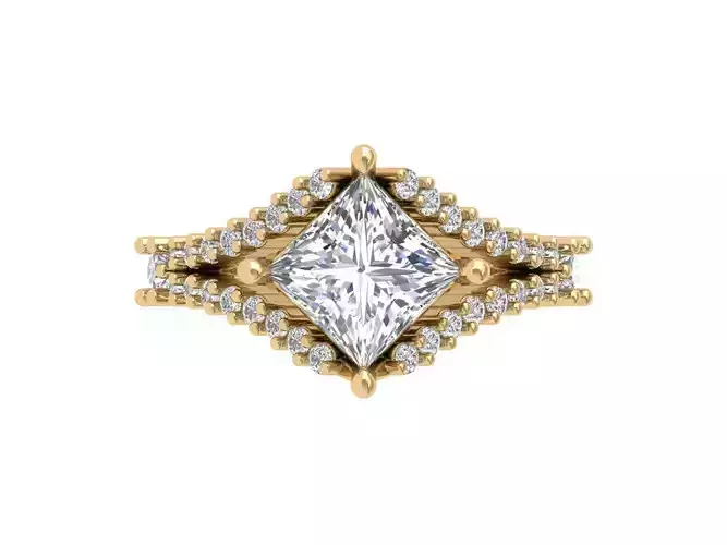 Princess Art Deco Ring