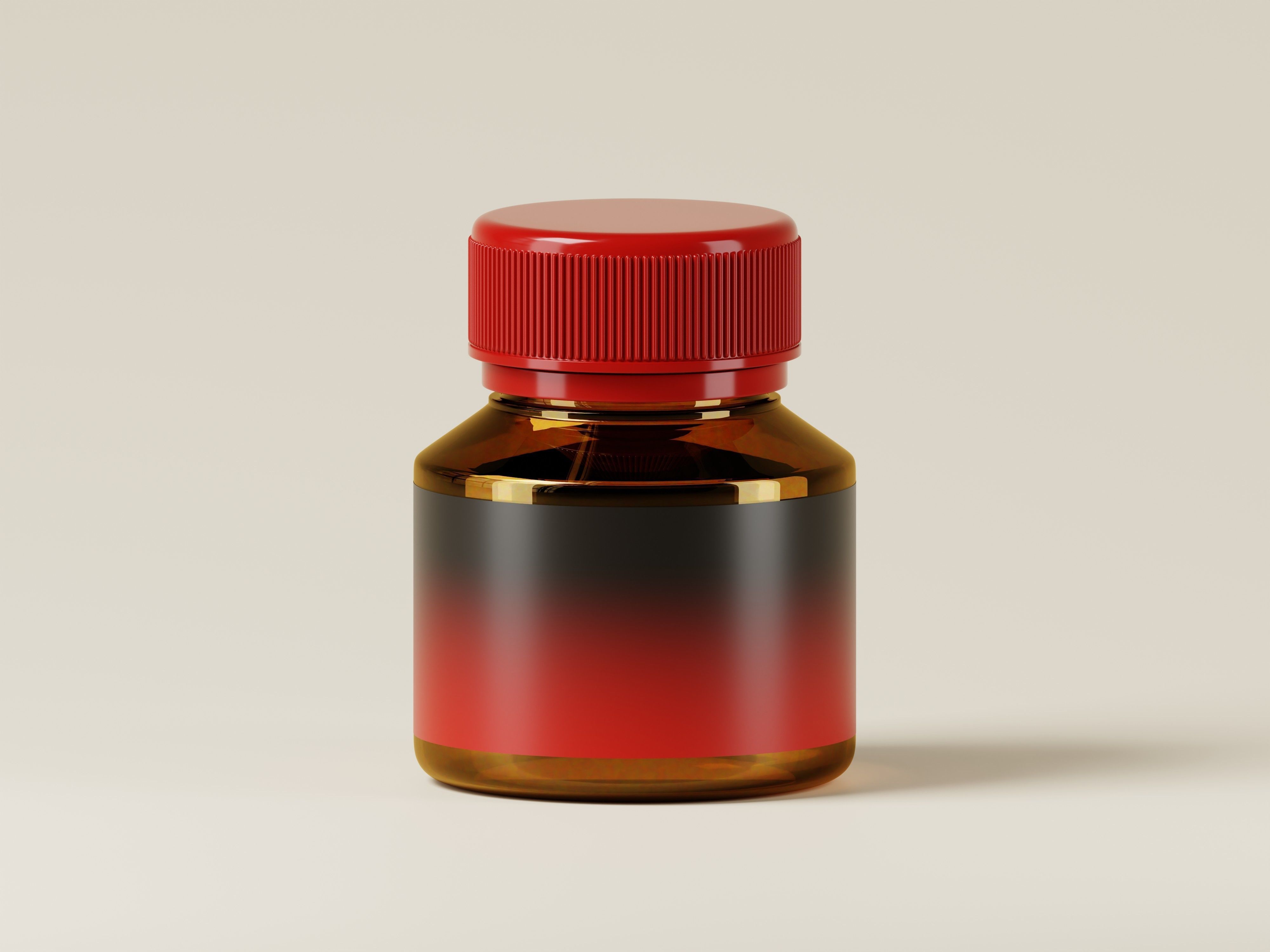 Amber Glass Jar 3D Model Low-poly 3D model_1