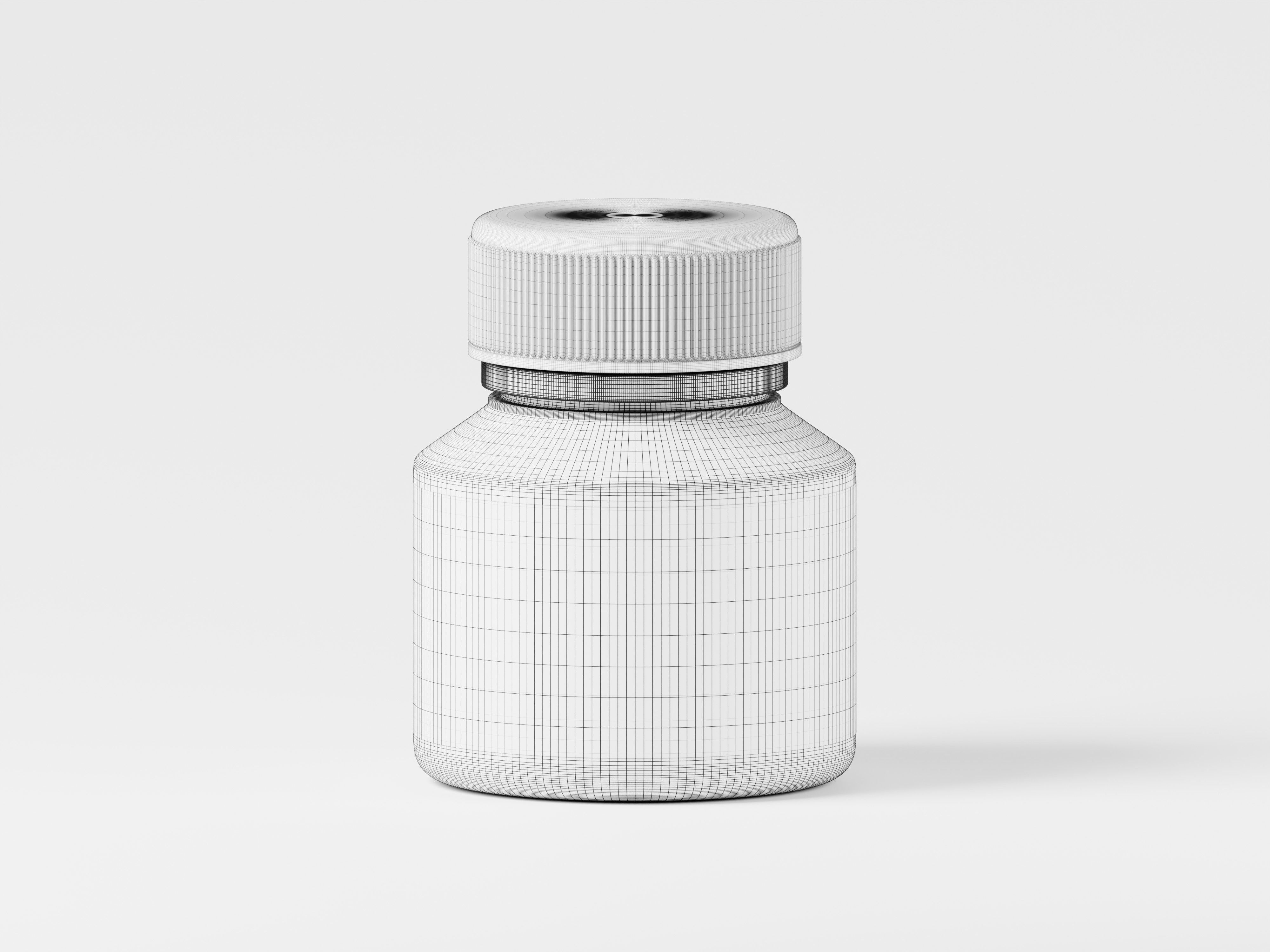 Amber Glass Jar 3D Model Low-poly 3D model_2