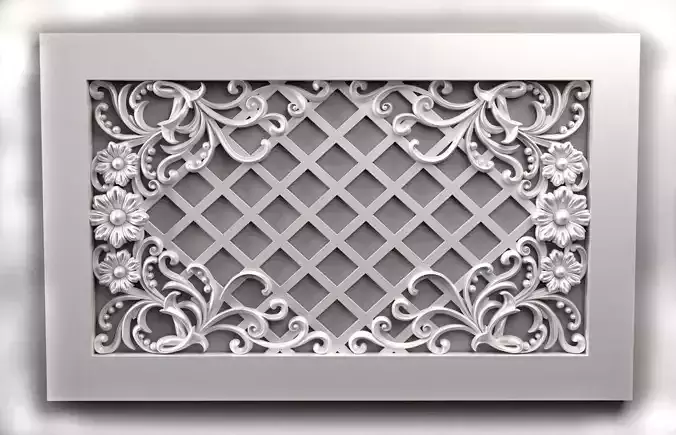 3d stl model radiator grill for CNC router 3D print model