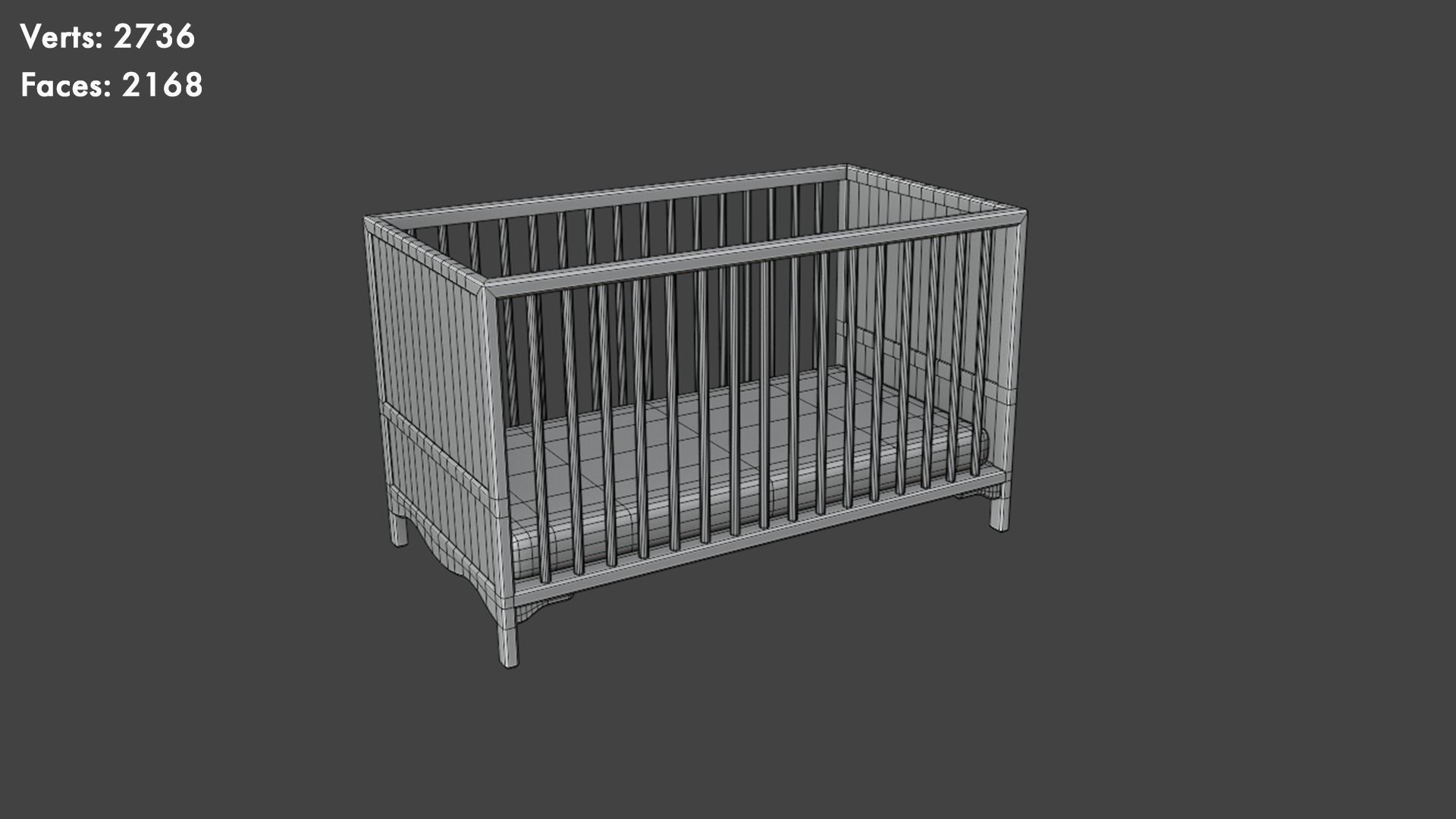 Low Poly Cribs Pack Low-poly 3D model_20