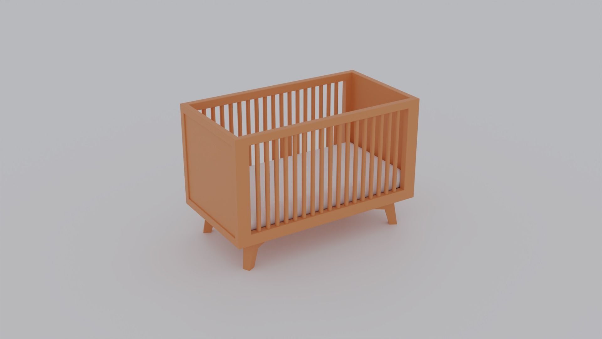 Low Poly Cribs Pack Low-poly 3D model_12
