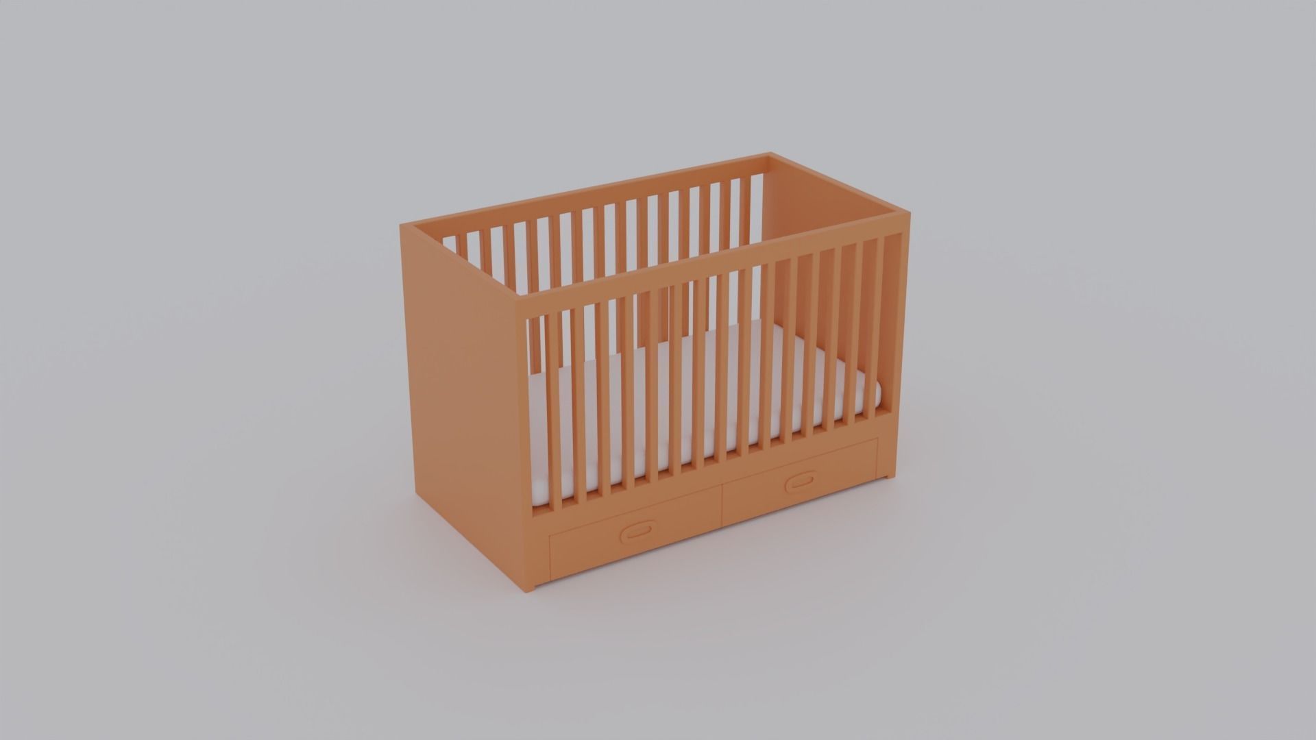 Low Poly Cribs Pack Low-poly 3D model_9