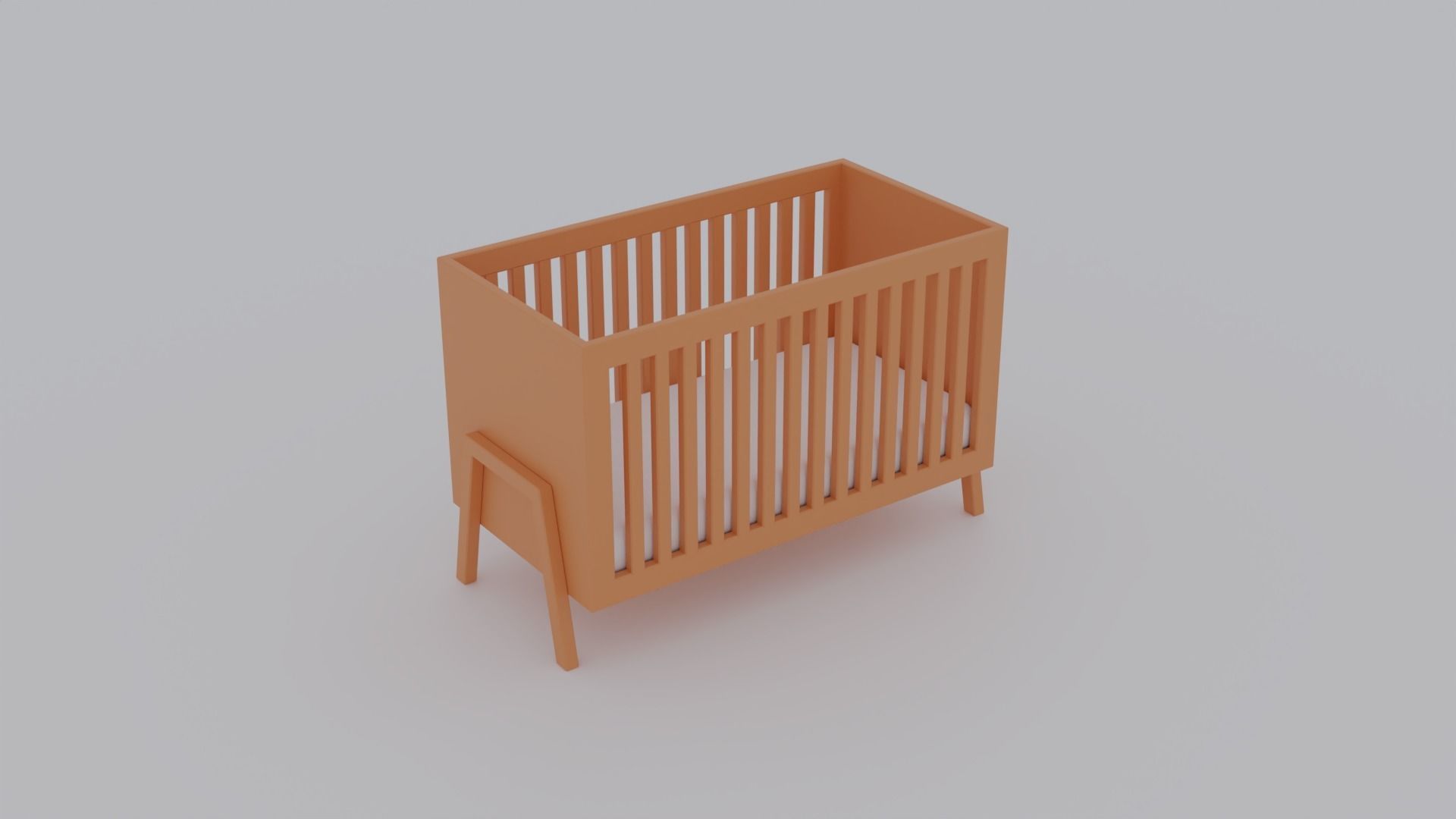 Low Poly Cribs Pack Low-poly 3D model_2
