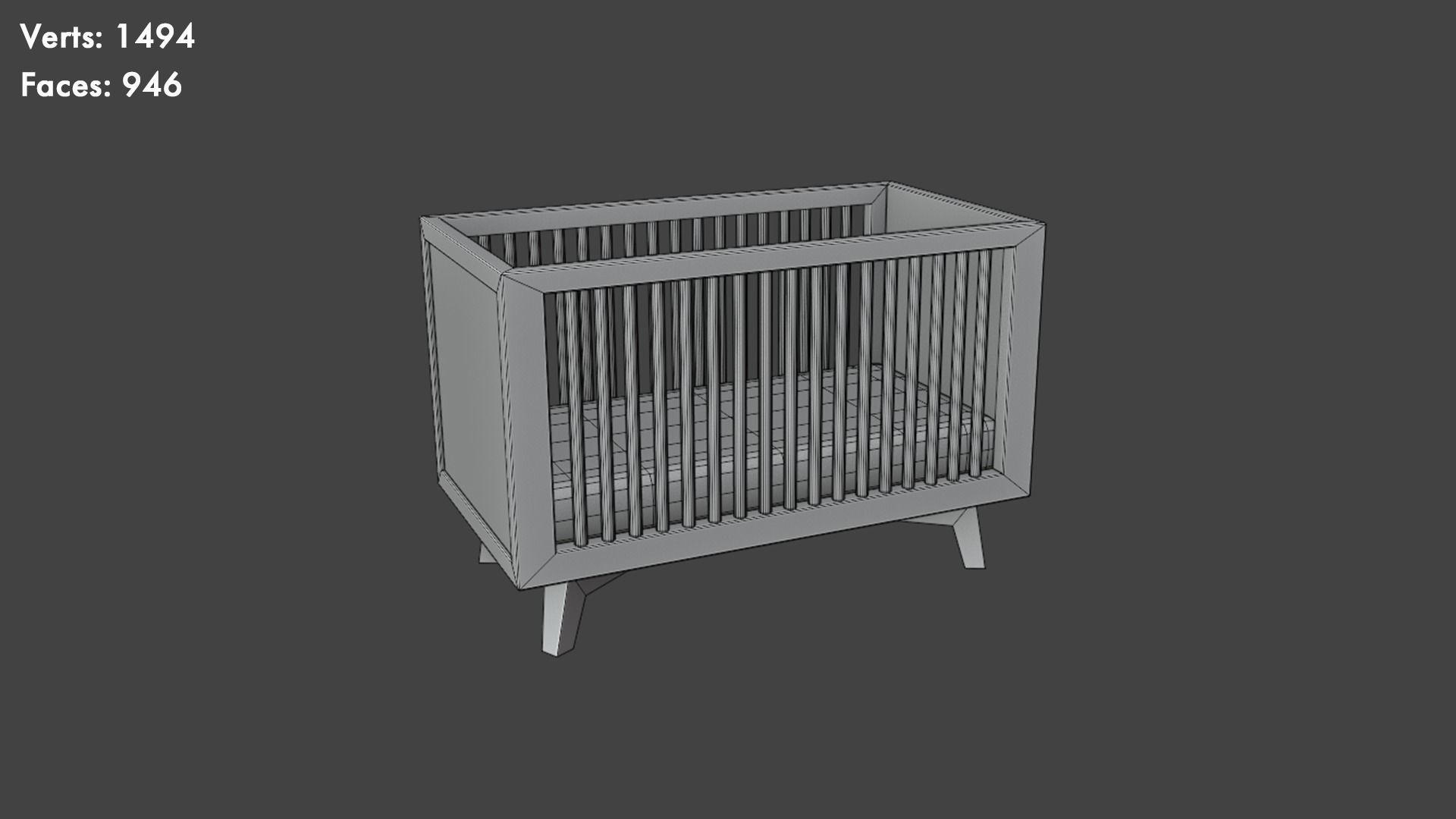 Low Poly Cribs Pack Low-poly 3D model_24