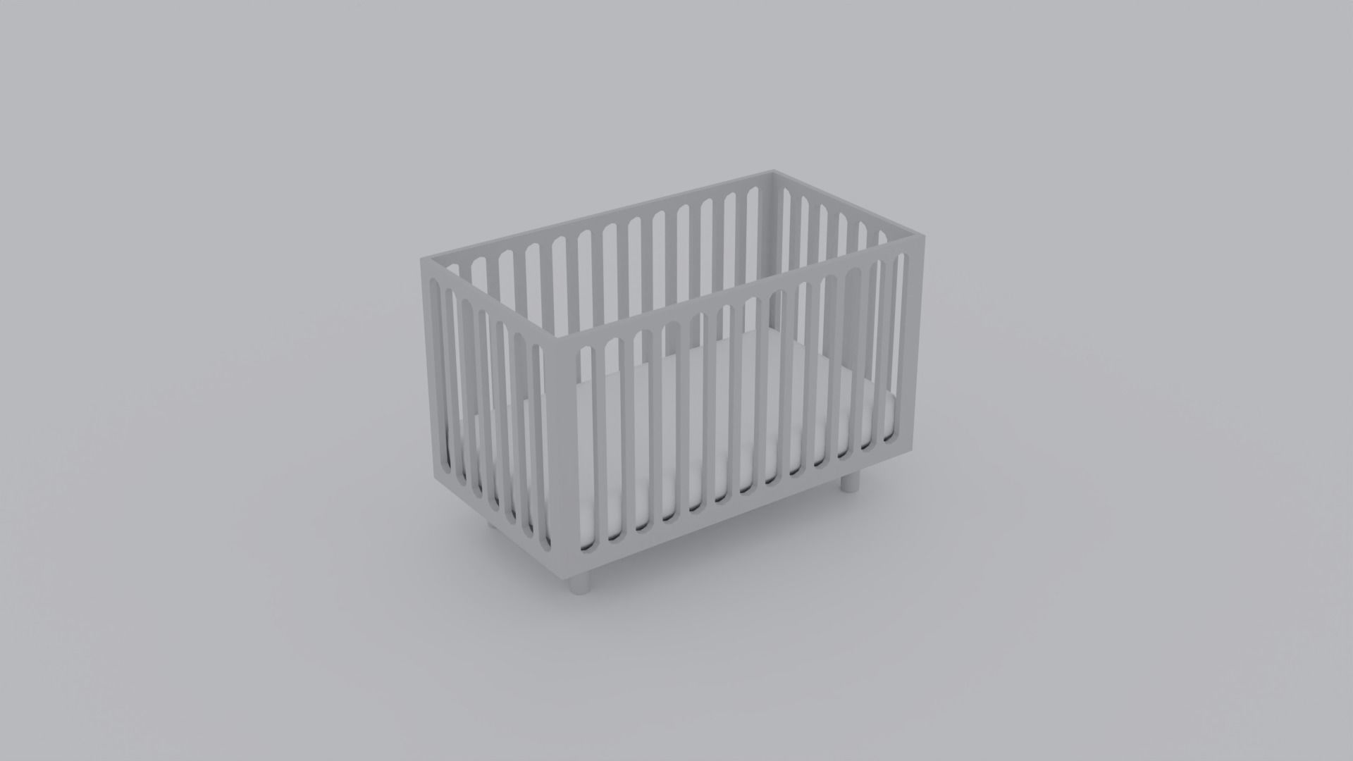 Low Poly Cribs Pack Low-poly 3D model_3