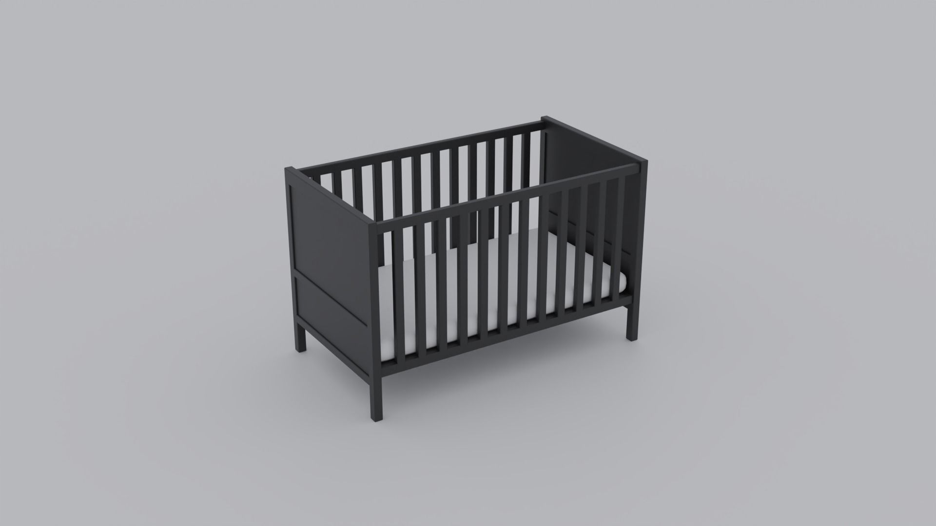Low Poly Cribs Pack Low-poly 3D model_10