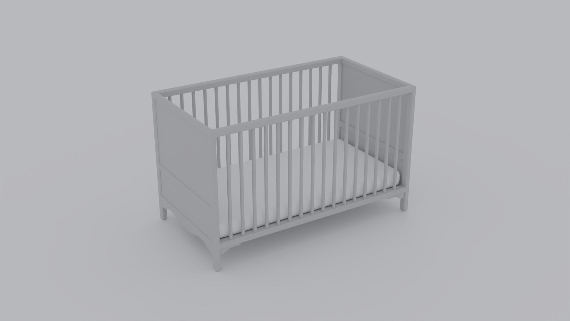 Low Poly Cribs Pack Low-poly 3D model_8