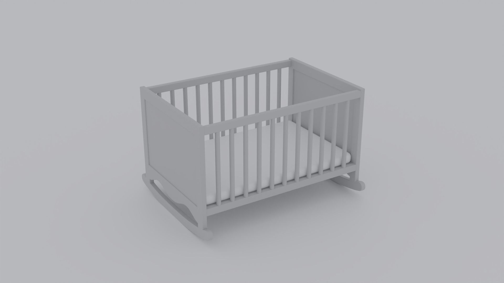 Low Poly Cribs Pack Low-poly 3D model_7