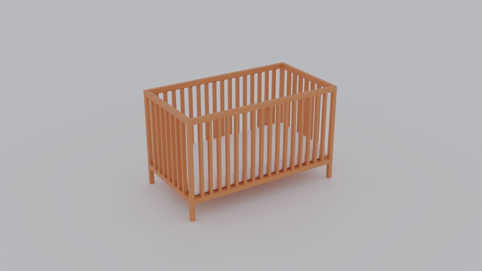 Low Poly Cribs Pack Low-poly 3D model_5