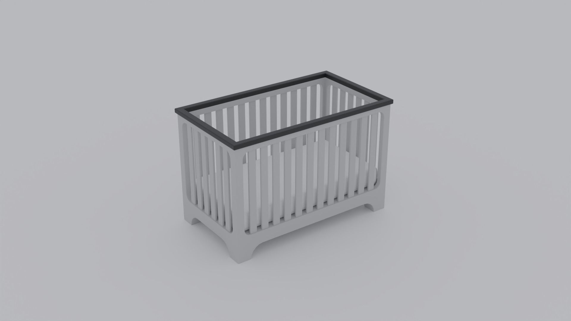 Low Poly Cribs Pack Low-poly 3D model_1