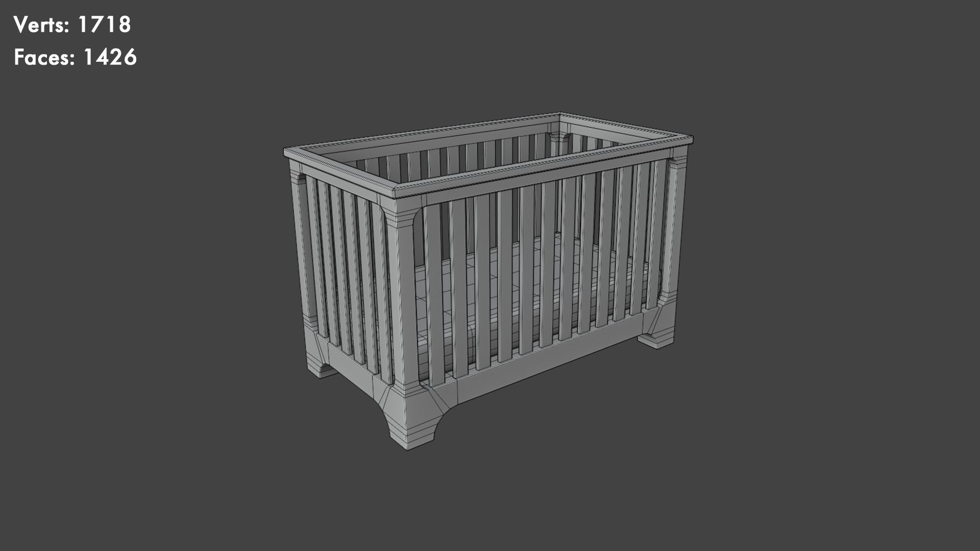 Low Poly Cribs Pack Low-poly 3D model_13