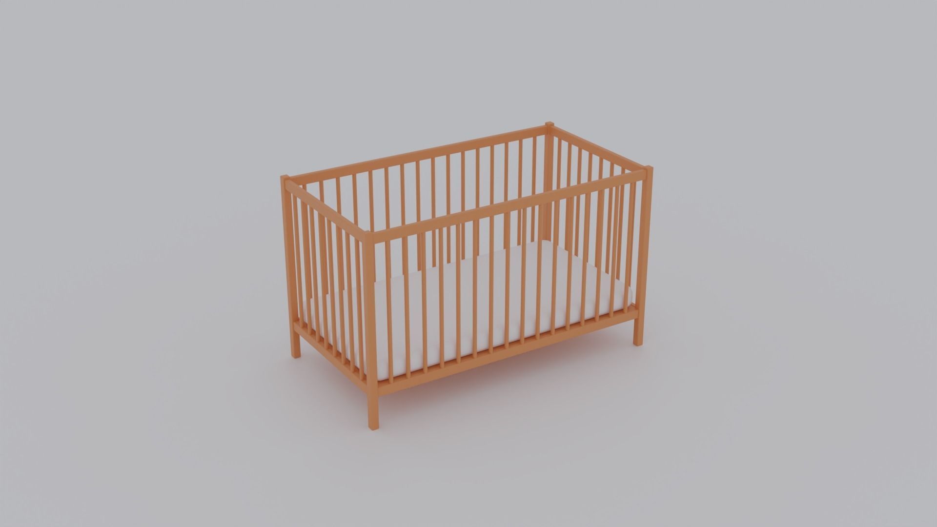 Low Poly Cribs Pack Low-poly 3D model_6