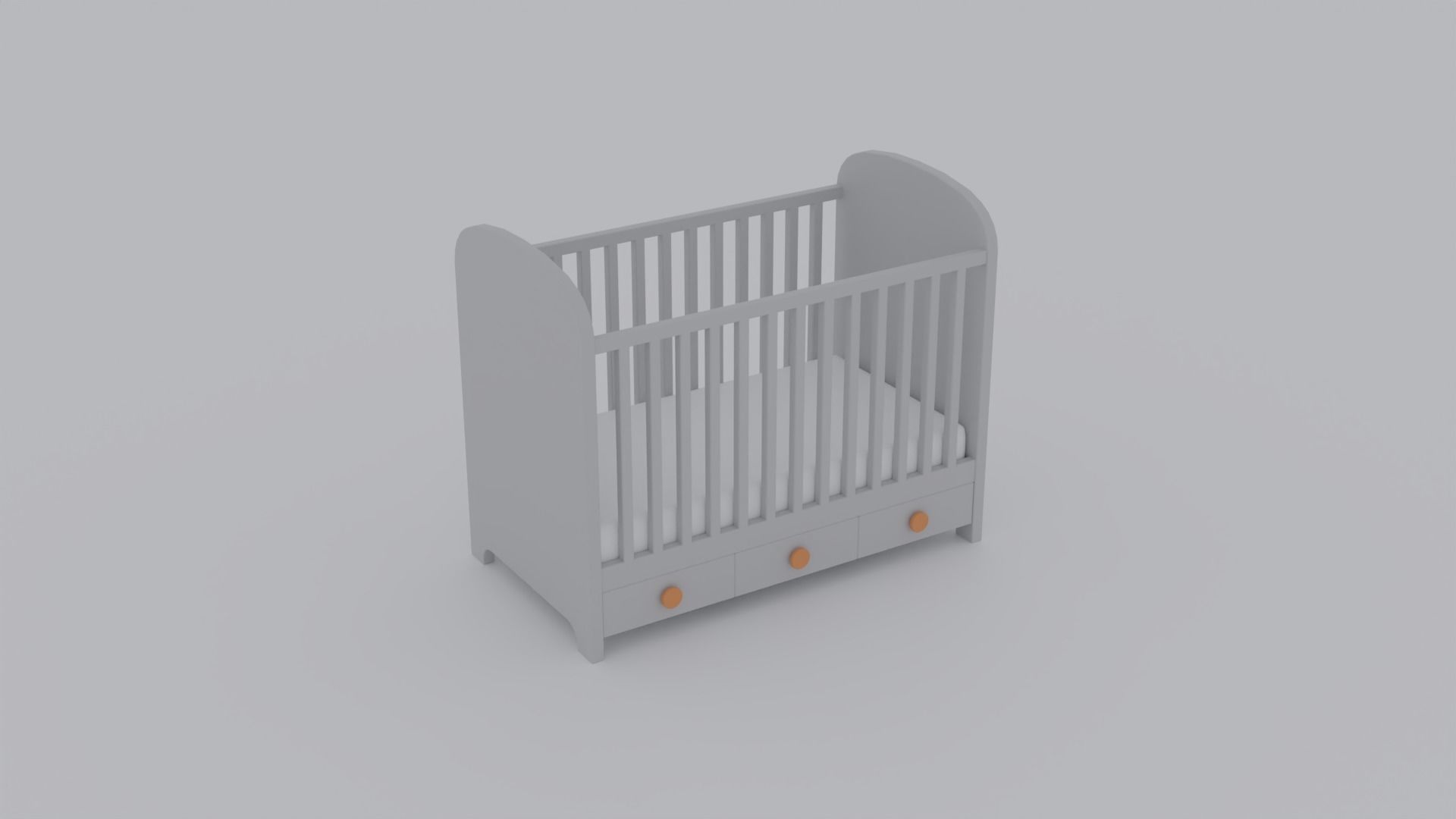 Low Poly Cribs Pack Low-poly 3D model_4