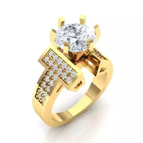 TIFFANY T diamond Ring 3D print model
