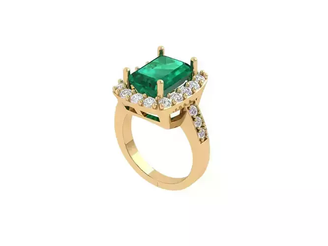 Emerald Art Deco Ring