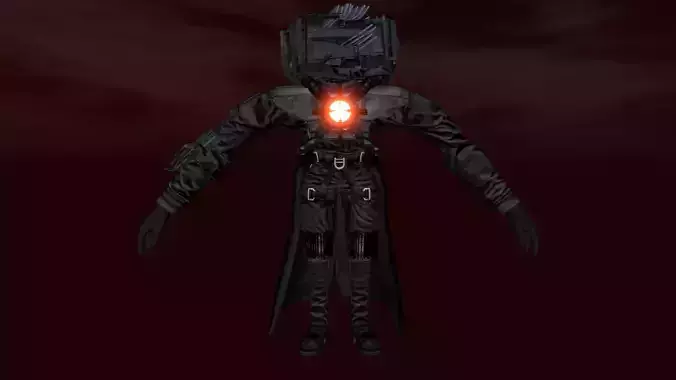 Skibidi Toilet Infected Titan TVMan  Low-poly 3D model