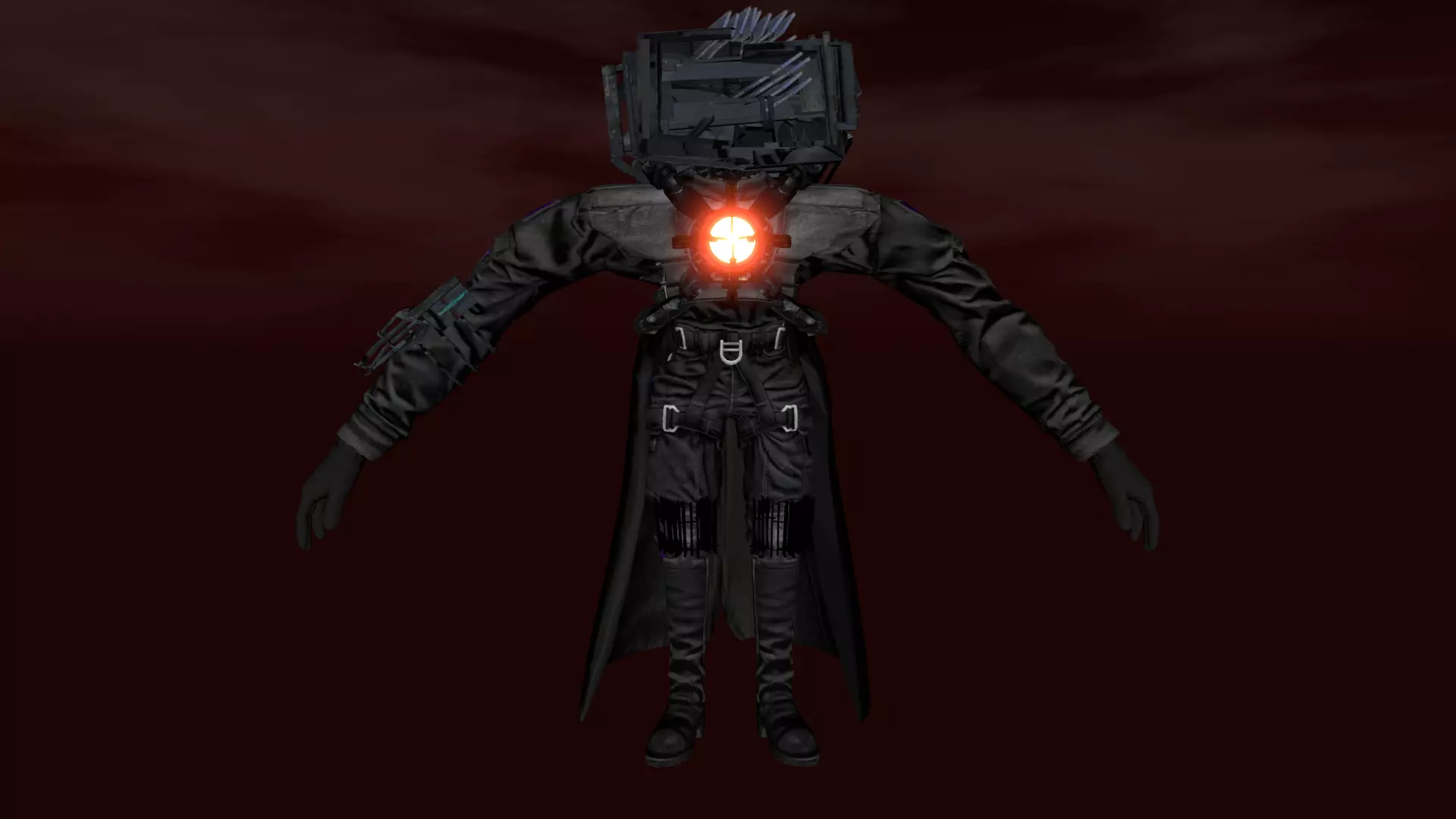 Skibidi Toilet Infected Titan TVMan  Low-poly 3D model_0