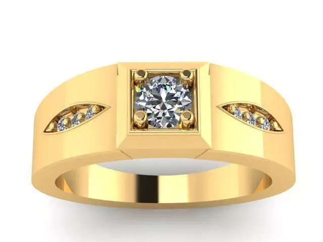 Luxury Dimond Ring For Men Fashion 3d Printable Model 3D print model