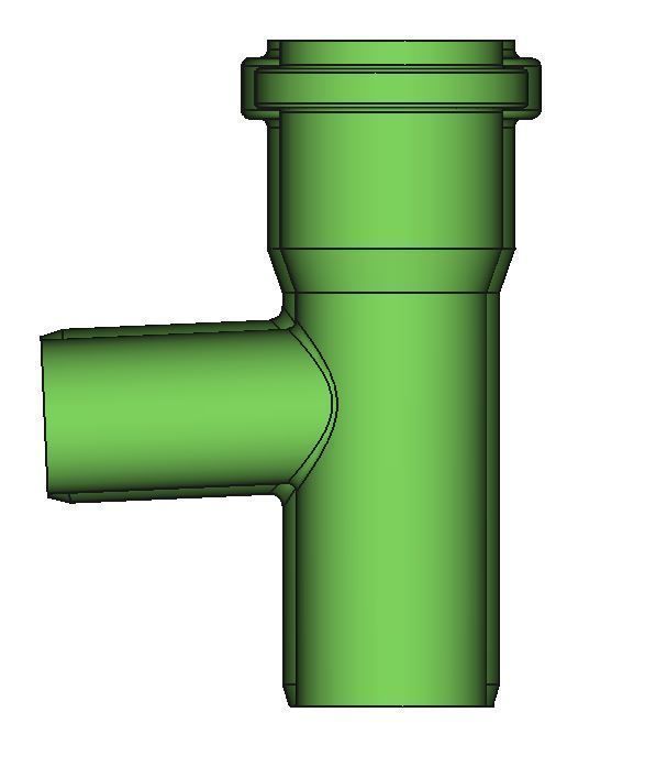 DN 50 GERADE MIT UEBERLAUFSTUTZEN DN40 DRUCKBAR 3D-DRUCKMODELL 3D print model_3