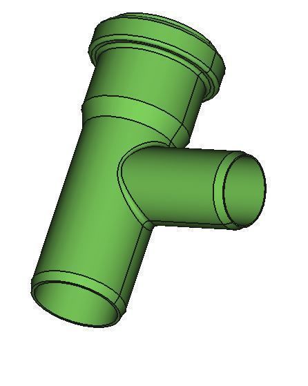 DN 50 GERADE MIT UEBERLAUFSTUTZEN DN40 DRUCKBAR 3D-DRUCKMODELL 3D print model_1